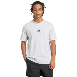 adidas Essentials Small Logo Single Jersey T-Shirt Herren JF1100 - light grey heather/black S
