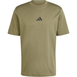 adidas Essentials Small Logo Single Jersey T-Shirt Herren JF1097 - olive strata/black S