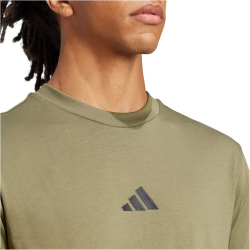 adidas Essentials Small Logo Single Jersey T-Shirt Herren JF1097 - olive strata/black S