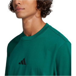 adidas Essentials Small Logo Single Jersey T-Shirt Herren JF1096 - collegiate green/black S