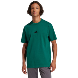 adidas Essentials Small Logo Single Jersey T-Shirt Herren JF1096 - collegiate green/black S