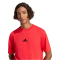 adidas Essentials Small Logo Single Jersey T-Shirt Herren JF1095 - pure ruby/black S