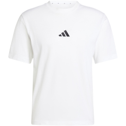 adidas Essentials Small Logo Single Jersey T-Shirt Herren JF1092 - white/black XXL