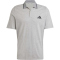 adidas Essentials Small Logo Piqué Poloshirt Herren JE9022 - medium grey heather/black S
