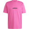 adidas Essentials Linear Single Jersey T-Shirt Herren JE9006 - semi lucid fuchsia/black M