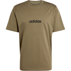 adidas Essentials Linear Single Jersey T-Shirt Herren JE9001 - olive strata/black XS
