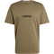 adidas Essentials Linear Single Jersey T-Shirt Herren JE9001 - olive strata/black XS