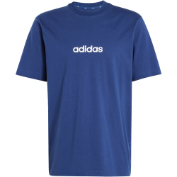 adidas Essentials Linear Single Jersey T-Shirt Herren JE8999 - dark blue/white S