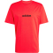 adidas Essentials Linear Single Jersey T-Shirt Herren JE8994 - pure ruby/black XS