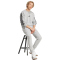 adidas Essentials Big Logo French Terry Jogginghose Herren JE8969 - medium grey heather/black XXL