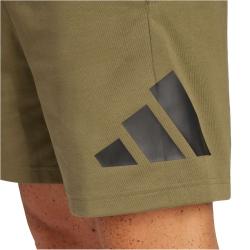 adidas Essentials Big Logo Single Jersey Sweatshorts Herren IN6184 - olive strata/black XS