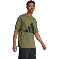 adidas Essentials Big Logo T-Shirt Herren JE8931 - olive strata/black M