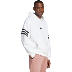 adidas Future Icons 3-Streifen Hoodie Herren JD4859 - white XS
