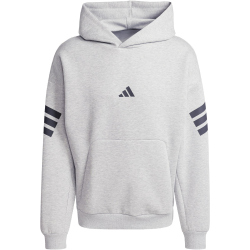 adidas Future Icons 3-Streifen Hoodie Herren JD4847 - medium grey heather S