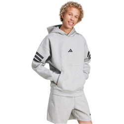 adidas Future Icons 3-Streifen Hoodie Herren JD4847 - medium grey heather S