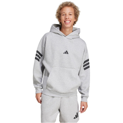 adidas Future Icons 3-Streifen Hoodie Herren JD4847 - medium grey heather S