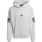 adidas Future Icons 3-Streifen Hoodie Herren JD4847 - medium grey heather S