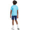 adidas Train Essentials 3-Streifen T-Shirt + Shorts Set Kinder JJ1031 - bright cyan/white 116