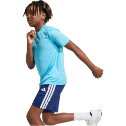 adidas Train Essentials 3-Streifen T-Shirt + Shorts Set Kinder JJ1031 - bright cyan/white 128