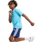 adidas Train Essentials 3-Streifen T-Shirt + Shorts Set Kinder JJ1031 - bright cyan/white 140