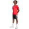 adidas Train Essentials 3-Streifen T-Shirt + Shorts Set Kinder JJ1028 - pure ruby/black 140