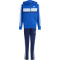 adidas Seasonal Essentials Tiberio 3-Streifen Fleece Jogginganzug Kinder JI6209 - team royal blue/white/glow blue 128