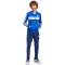 adidas Seasonal Essentials Tiberio 3-Streifen Fleece Jogginganzug Kinder JI6209 - team royal blue/white/glow blue 128
