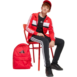 adidas Seasonal Essentials Tiberio 3-Streifen Fleece Jogginganzug Kinder JC7522 - pure ruby/white 176
