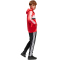 adidas Seasonal Essentials Tiberio 3-Streifen Fleece Jogginganzug Kinder JC7522 - pure ruby/white 176