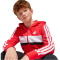 adidas Seasonal Essentials Tiberio 3-Streifen Fleece Jogginganzug Kinder JC7522 - pure ruby/white 176