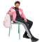 adidas Seasonal Essentials Tiberio 3-Streifen Fleece Jogginganzug Kinder JC7521 - pink fusion/white/clear pink 176