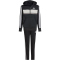 adidas Seasonal Essentials Tiberio 3-Streifen Fleece Jogginganzug Kinder JC7520 - black/white/grey two 128