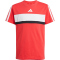 adidas Seasonal Essentials Tiberio 3-Streifen T-Shirt Kinder JI6213 - pure ruby/white 128