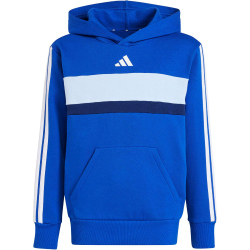 adidas Seasonal Essentials Tiberio 3-Streifen Hoodie Kinder JC7481 - team royal blue/white/glow blue 140