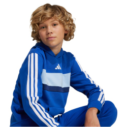 adidas Seasonal Essentials Tiberio 3-Streifen Hoodie Kinder JC7481 - team royal blue/white/glow blue 176
