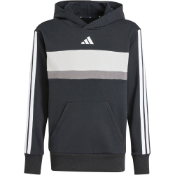 adidas Seasonal Essentials Tiberio 3-Streifen Hoodie Kinder JC7480 - black/white/grey two 152