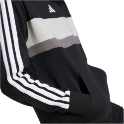 adidas Seasonal Essentials Tiberio 3-Streifen Hoodie Kinder JC7480 - black/white/grey two 152