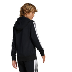 adidas Seasonal Essentials Tiberio 3-Streifen Hoodie Kinder JC7480 - black/white/grey two 152