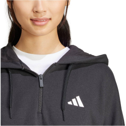 adidas Essentials 3-Streifen French Terry 1/4-Zip Hoodie Damen JN1956 - black/white L