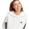 adidas Essentials 3-Streifen French Terry 1/4-Zip Hoodie Damen JN1948 - white/black L