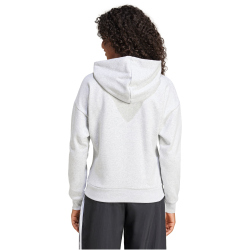 adidas Essentials Small Logo Feelcozy Hoodie Damen JN1853 - light grey heather/white L