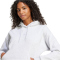 adidas Essentials Small Logo Feelcozy Hoodie Damen JN1853 - light grey heather/white L