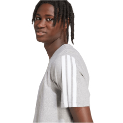 adidas 3-Streifen T-Shirt Herren JV6786 - medium grey heather 3XL