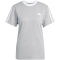 adidas Essentials 3-Streifen Loose Fit T-Shirt Damen JV6765 - medium grey heather XS