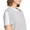 adidas Essentials 3-Streifen Loose Fit T-Shirt Damen JV6765 - medium grey heather XS