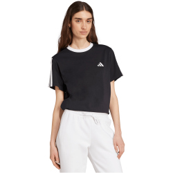 adidas Essentials 3-Streifen Loose Fit T-Shirt Damen JV6762 - black XS