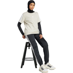 adidas Essentials 3-Streifen Baumwoll T-Shirt Damen JM2409 - wonder alumina/white XS