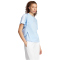 adidas Essentials 3-Streifen Baumwoll T-Shirt Damen JM2399 - glow blue/white XS