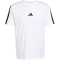 adidas Essentials 3-Streifen Single Jersey T-Shirt Herren JW1952 - white/black S