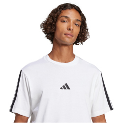 adidas Essentials 3-Streifen Single Jersey T-Shirt Herren JW1952 - white/black M